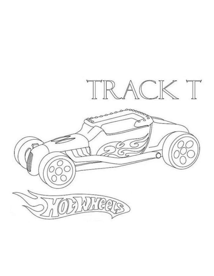 Hot Wheels Track Coloring Page