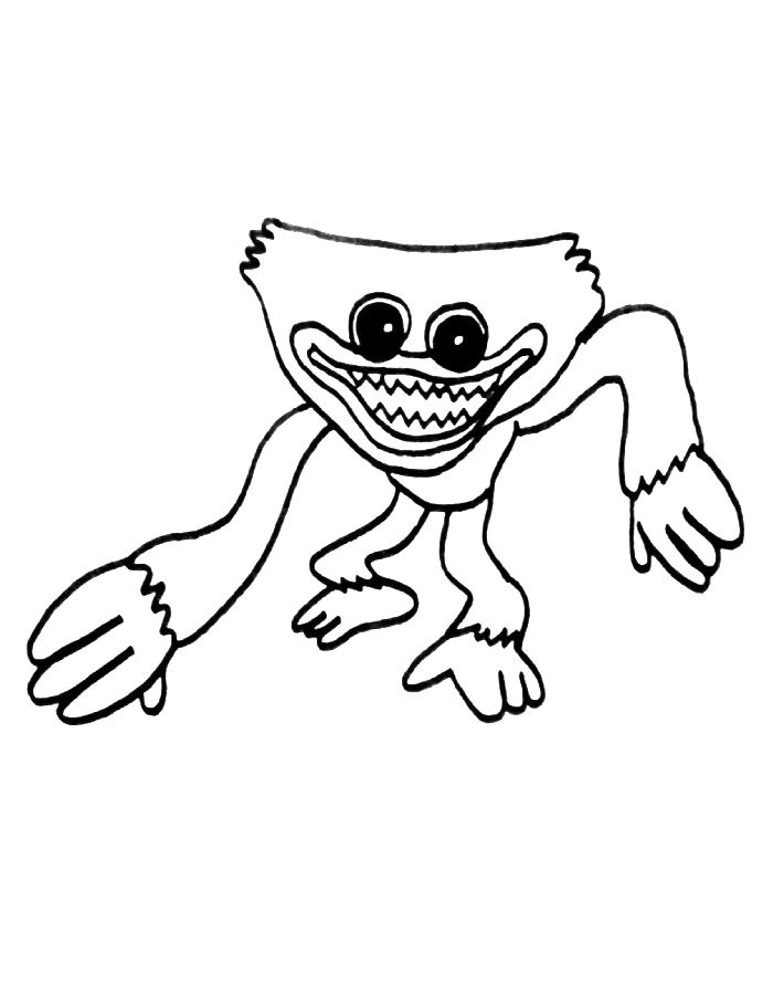 Huggy Wuggy Color Picture Coloring Page