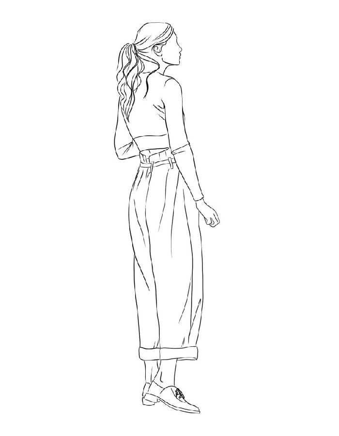 Human Line Art Coloring Page