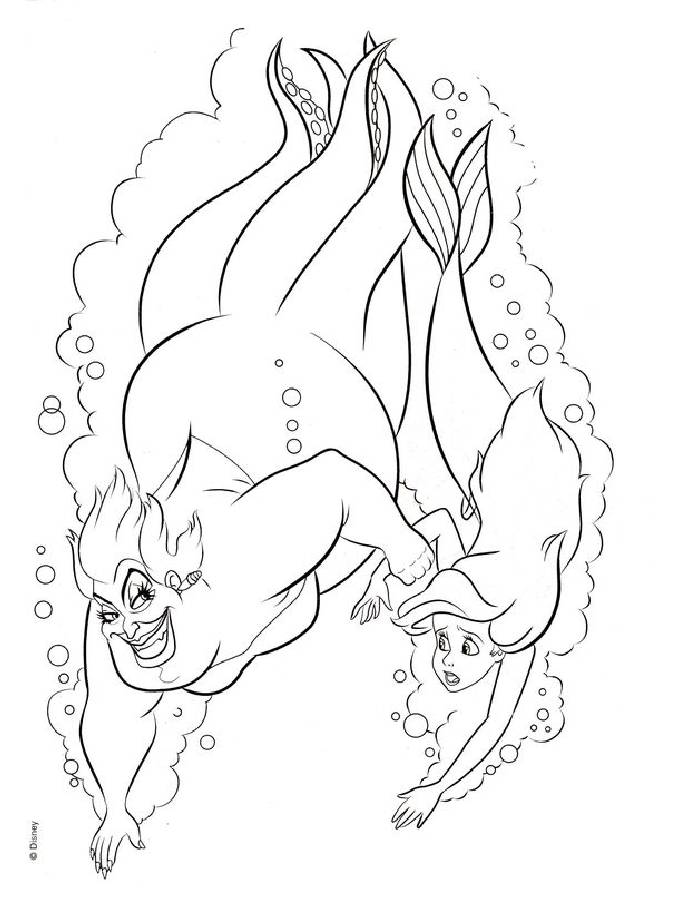 Human Ursula Coloring Page