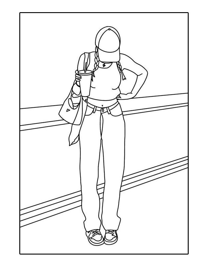 Humans Printable Coloring Page