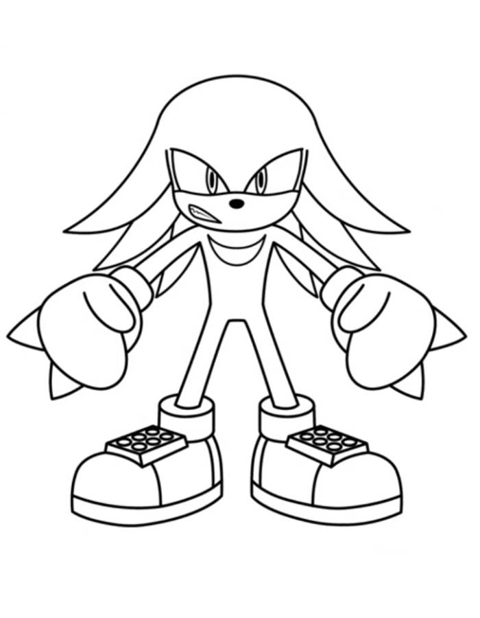 Hyper Knuckles Coloring Page