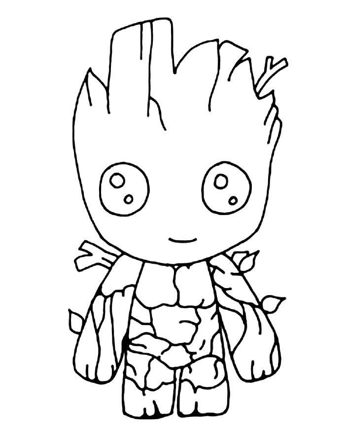 I Am Groot Coloring Page