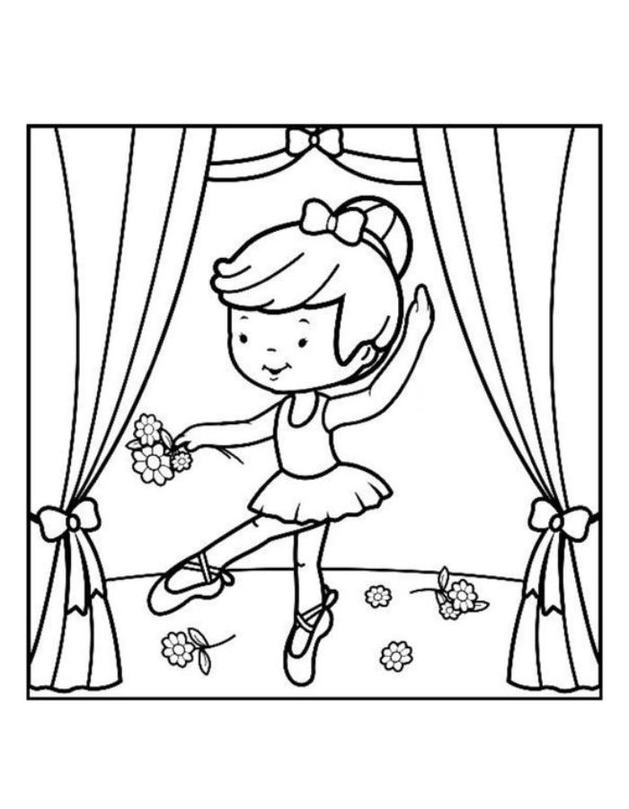 I Love Dance Coloring Page