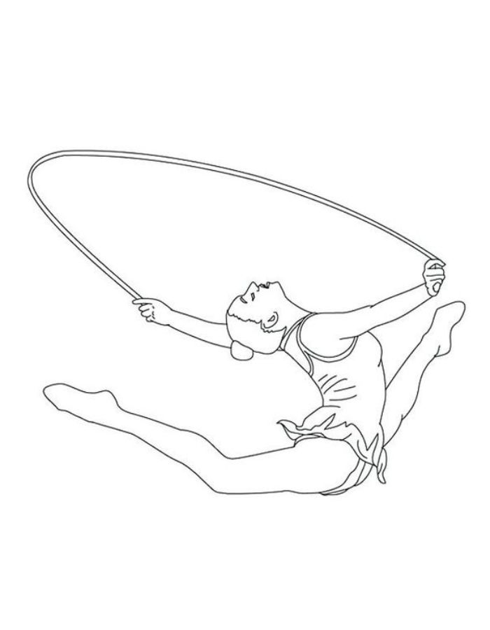 I Love Gymnastics Coloring Page