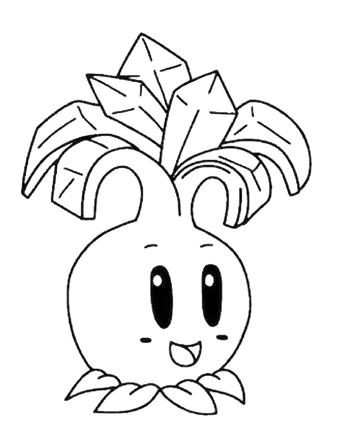 Ice Bloom From Plants Vs Zombies 2 Pvz Coloring Page