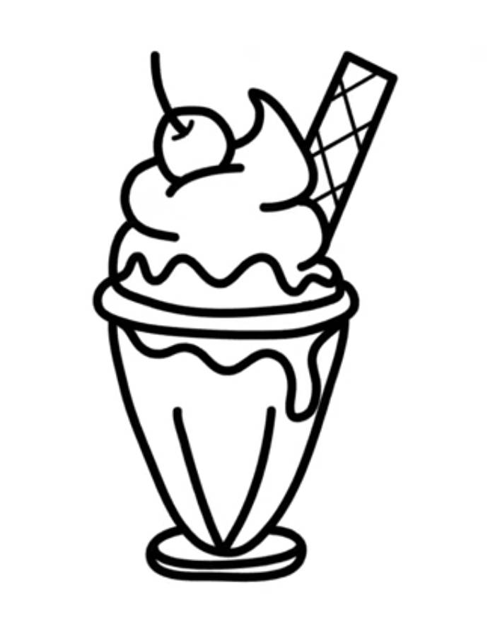 Ice Cream Book Coloring Page