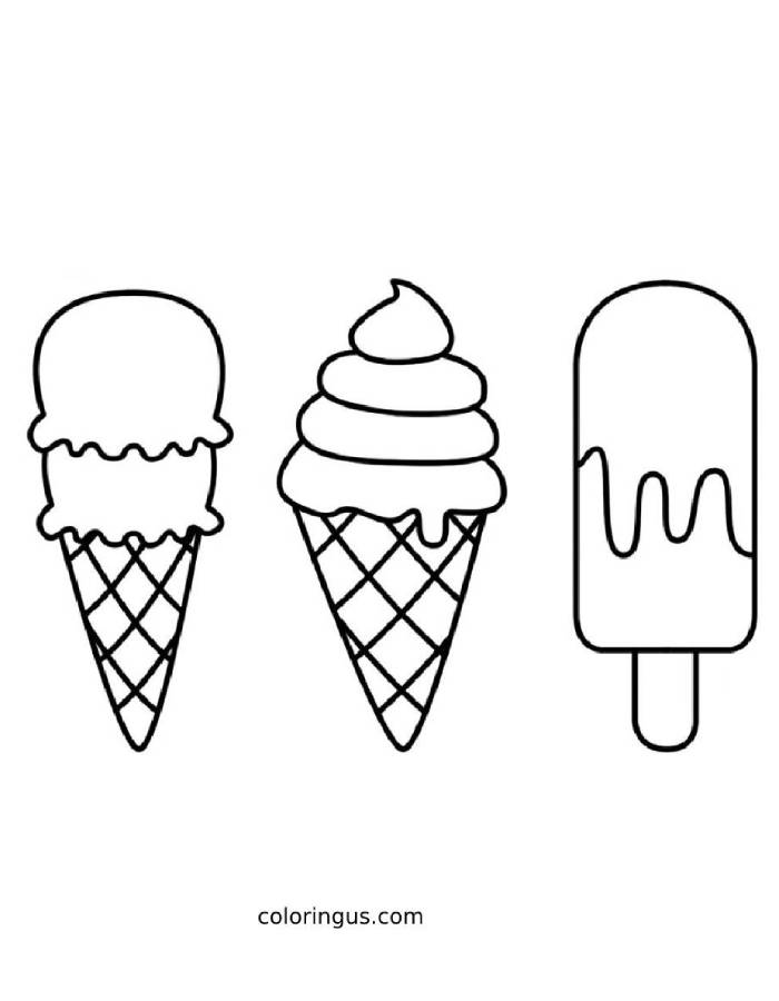 Ice Cream Coloring Pages