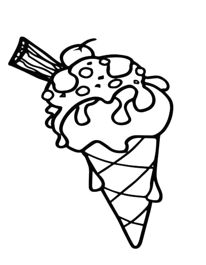 Ice Cream Images Coloring Page