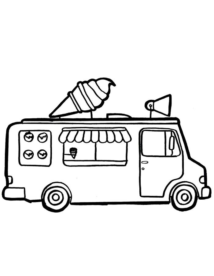 Ice Cream Truck Drawing