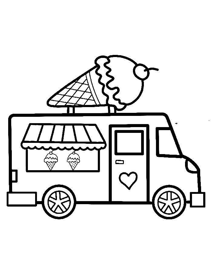 Ice Cream Truck Coloring Pages (Free Printable PDF)