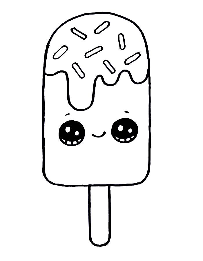 Ice Lolly Coloring Page Free Printable PDF 