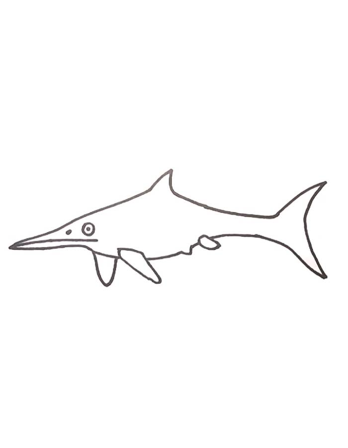 Ichthyosauria Coloring Page