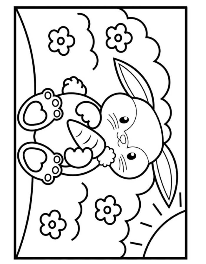 Images Of Bunnies To Color Coloring Page