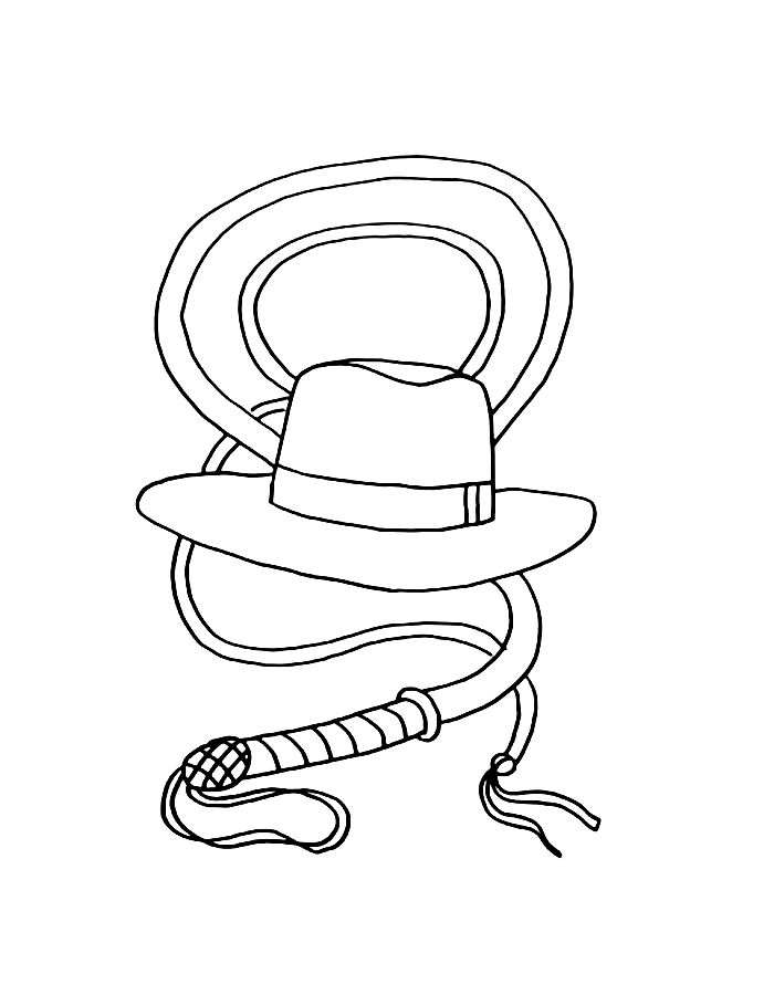 Indiana Jones's Hat And Whip