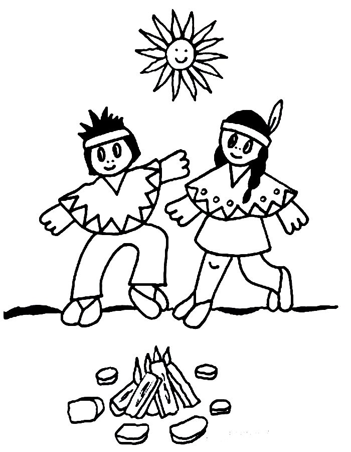 Indio India Coloring Page