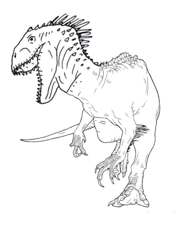 Indominus Rex For Kids Coloring Page