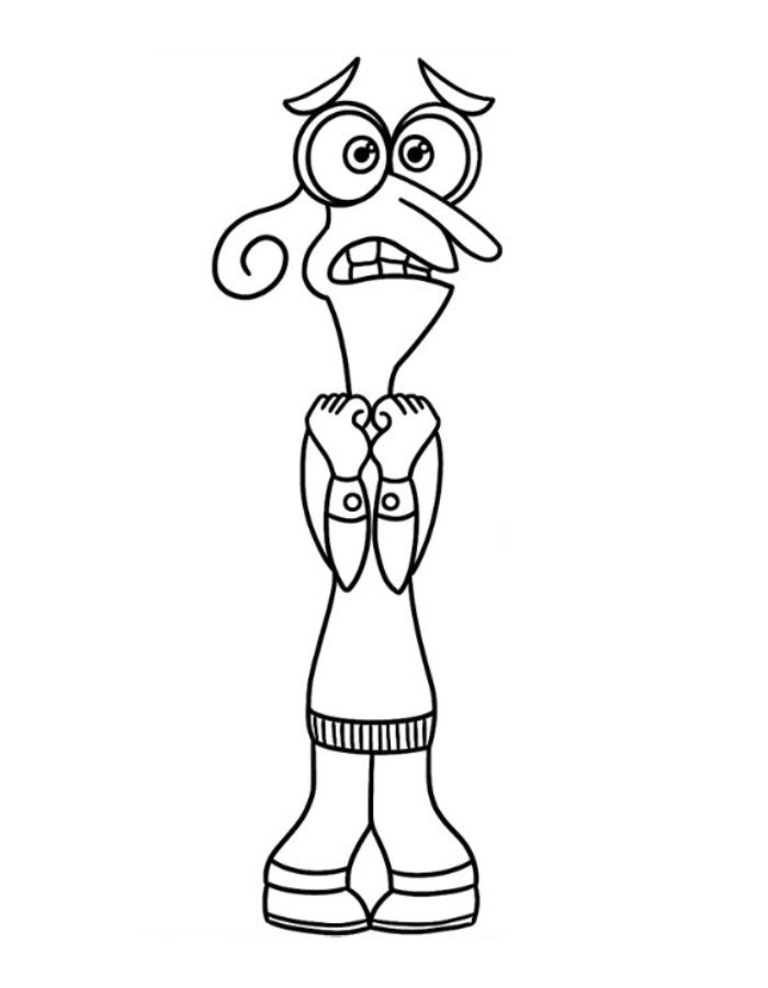 Inside Out Fear Coloring Page