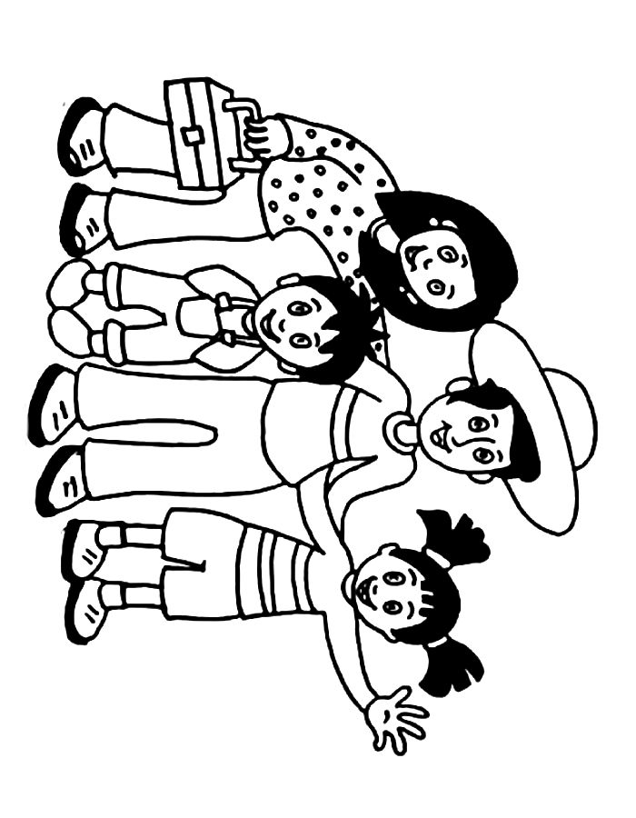 International Day Of Families Drawing Coloring Page