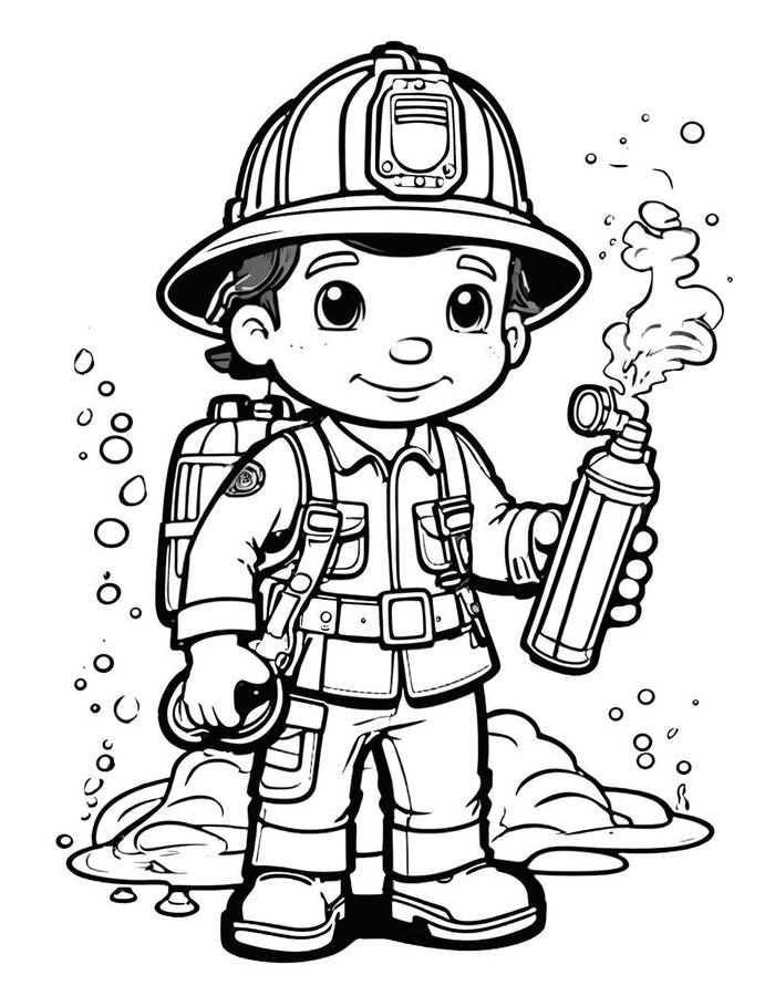 International Firefighters Day Coloring Page