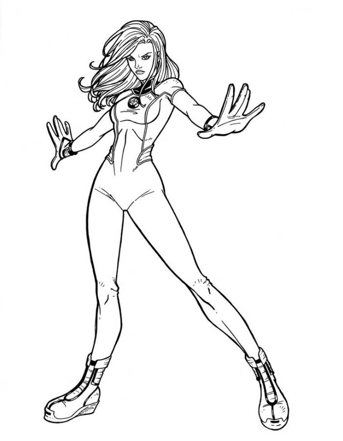 Invisible Woman Coloring Page