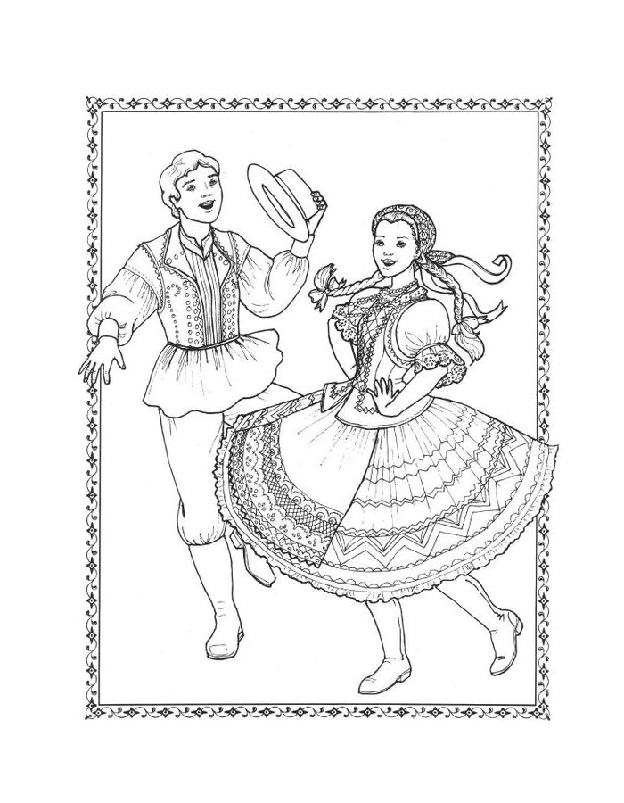 Irish Dancing Coloring Page