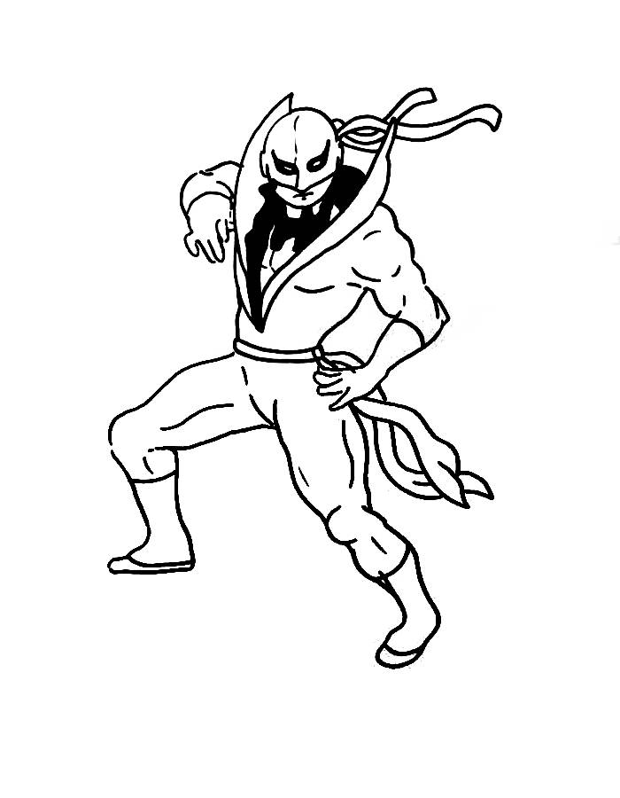 Iron Fist Coloring Page