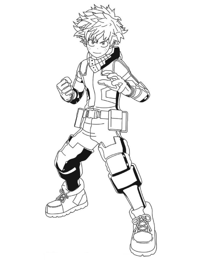 Izuku Midoriya Coloring Page