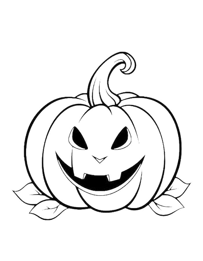 Jack O'Lantern - A Halloween Pumpkin Coloring Page