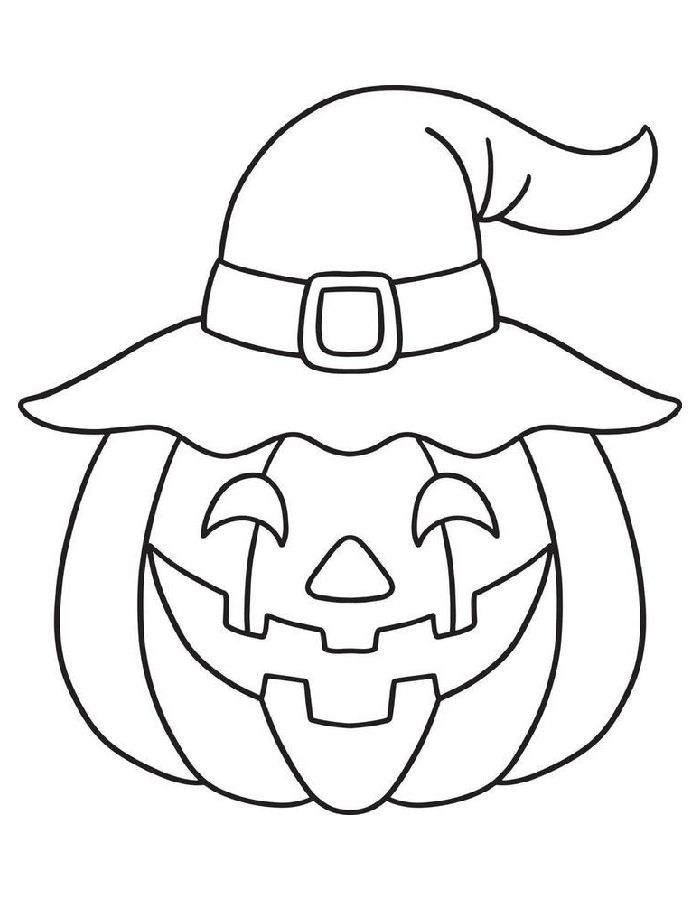 Jack O Lantern Clip Art Coloring Page