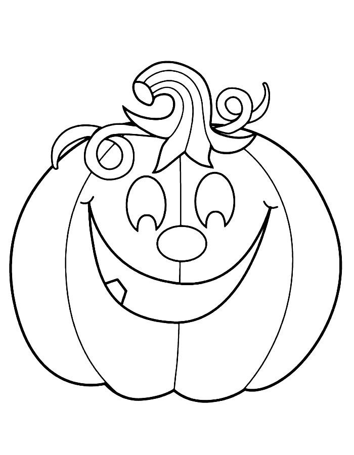 Jack O Lantern Clipart Black And White Coloring Page