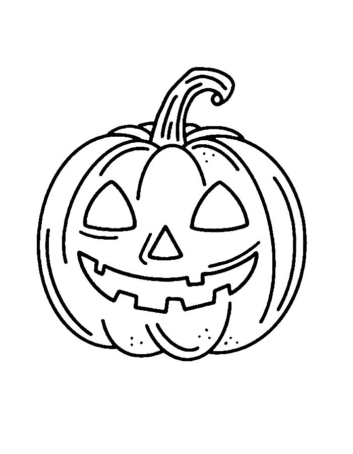 Jack-o'-lantern Printable Coloring Page