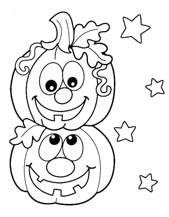 Jack-o'-lantern For Kids Coloring Page