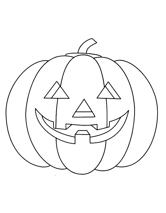 Jack O'lantern Pumpkin Coloring Page