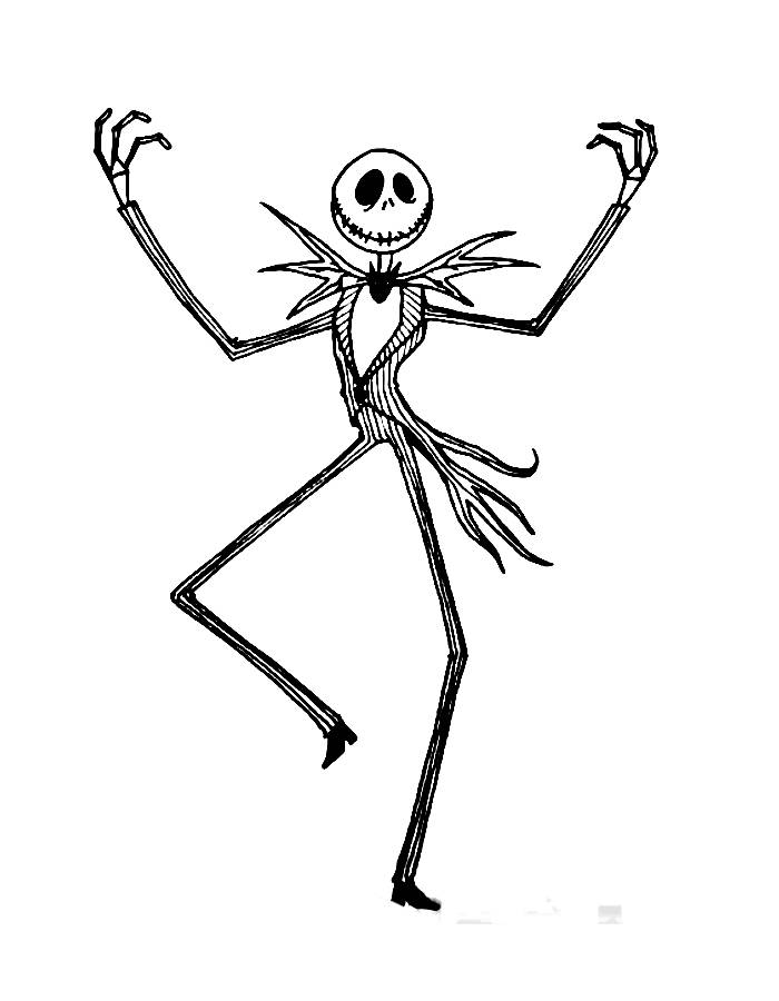 Jack Skellington Picture Coloring Page