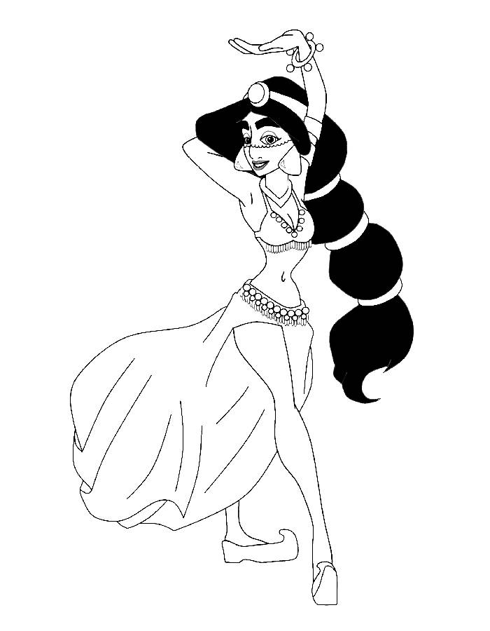 Jasmine Disney Coloring Page