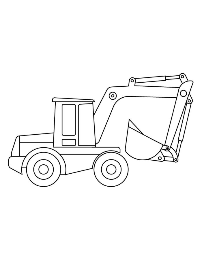 Jcb Bulldozer Coloring Page