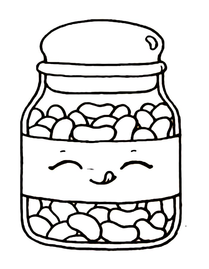 Jelly Beans Coloring Page