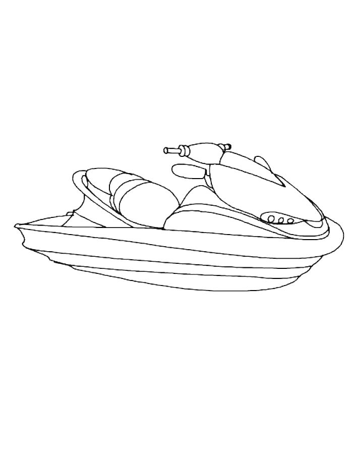 Jet Ski Coloring Page