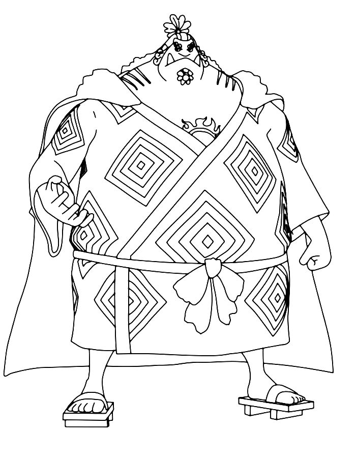 Jimbei One Piece Coloring Page