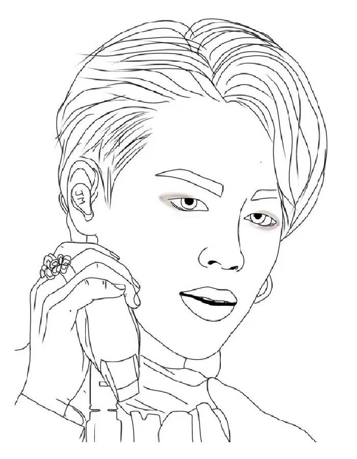 Bts Jimin Coloring Page