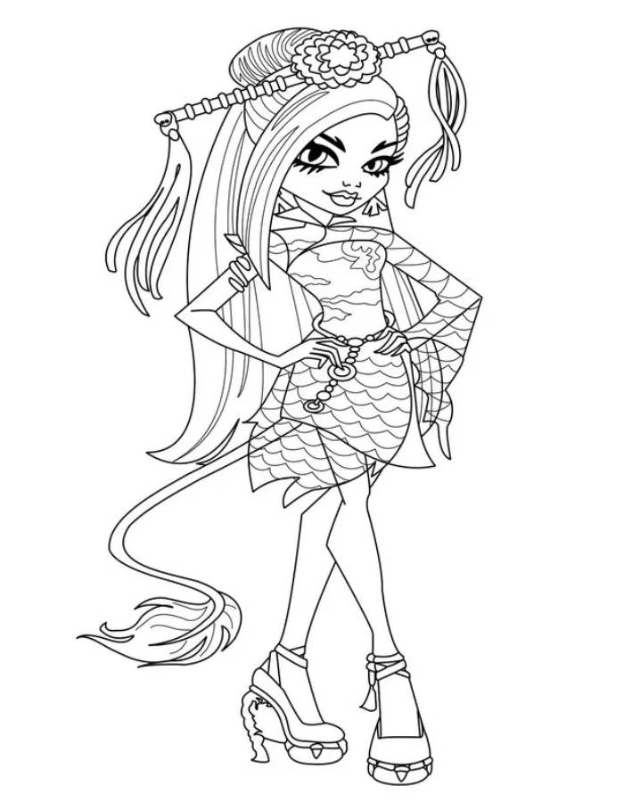 Monster High Jinafire Long Coloring Page