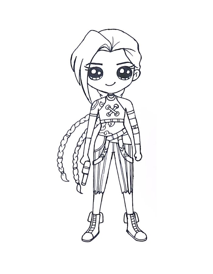 Jinx League Of Legends Coloring Page