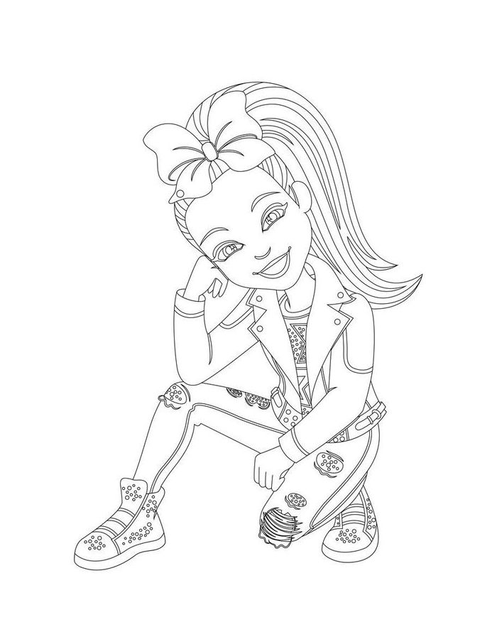 Jojo Siwa Color Page Coloring Page