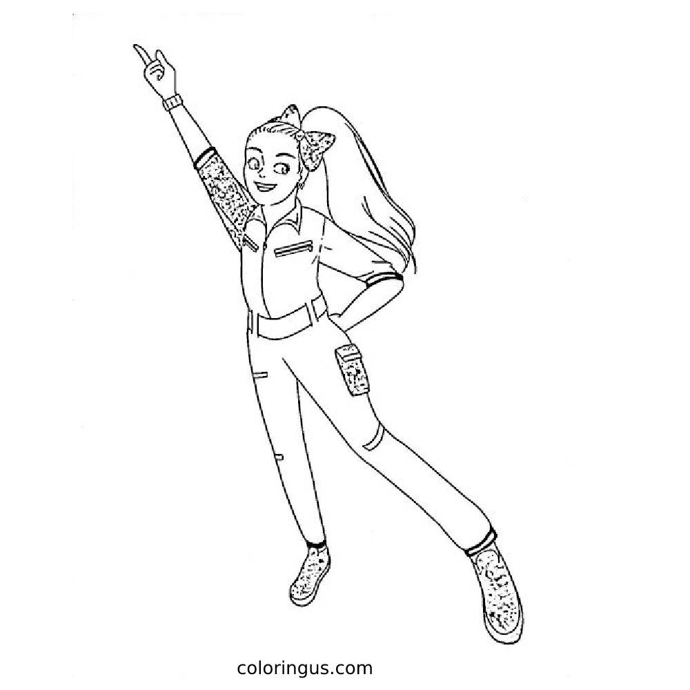 Jojo Siwa Dance Picture Coloring Page