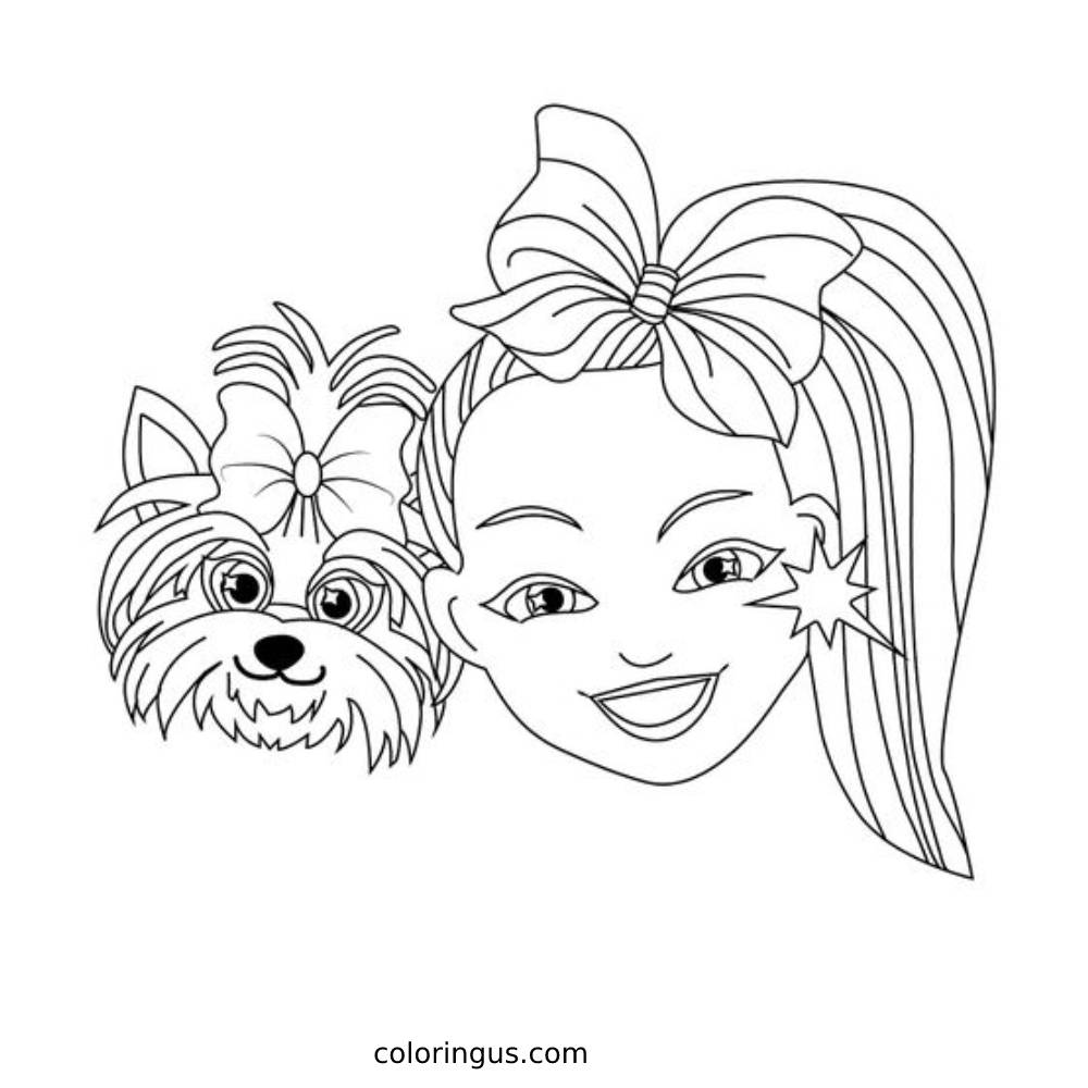 Jojo Siwa & BowBo Coloring Page