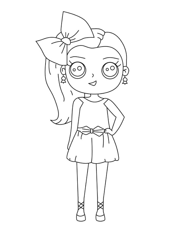 Jojo Siwa Download And Print For Free Coloring Page