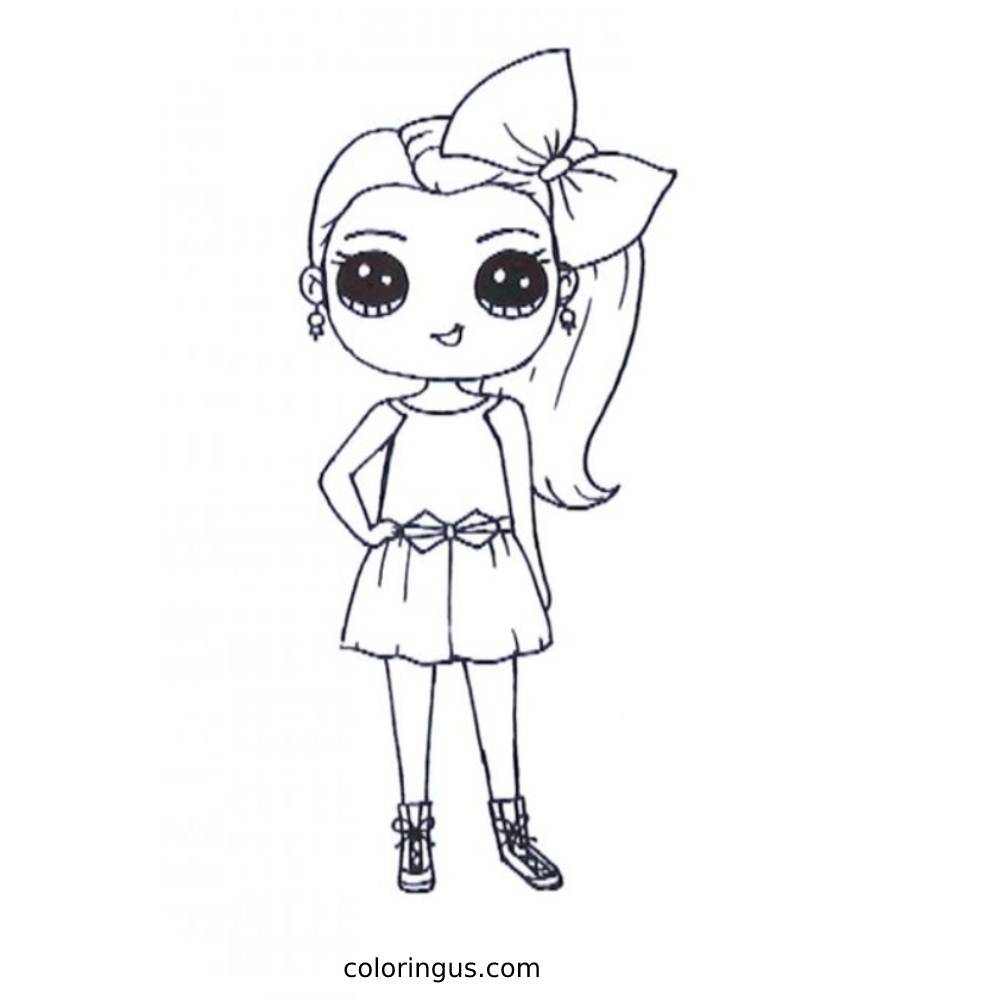 Printable Bow Jojo Siwa Coloring Page