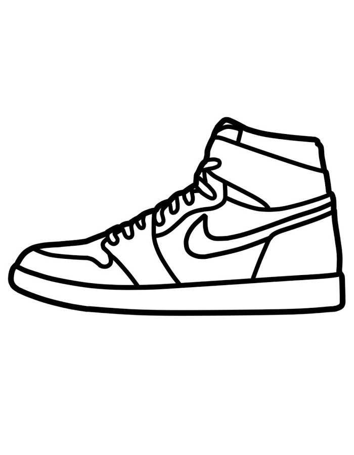 Jordan 1 Coloring Page