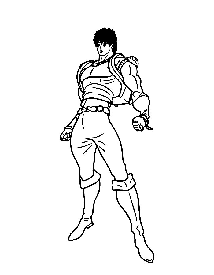 Joseph Joestar Coloring Page